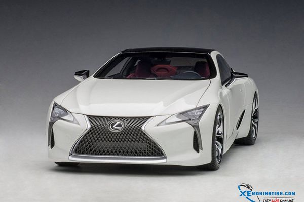 Xe Mô Hình Lexus LC500 1:18 Autoart ( Trắng nội thất Đỏ )