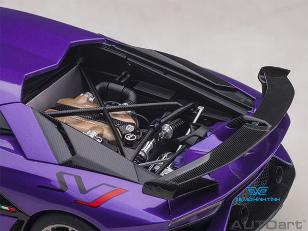 Xe Mô Hình Lamborghini Aventador SVJ 1:18 AUTOart ( Tím )