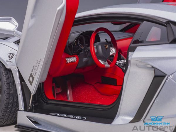 Xe Mô Hình Liberty Walk LB-WORKS Lamborghini Aventador Limited Edition 1:18 AUTOart ( Bạc )