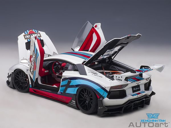 Xe Mô Hình Liberty Walk LB-WORKS Lamborghini Aventador Limited Edition 1:18 AUTOart ( Martini )