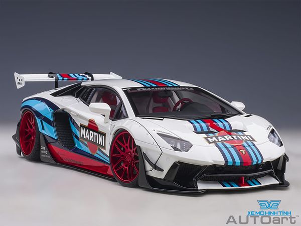 Xe Mô Hình Liberty Walk LB-WORKS Lamborghini Aventador Limited Edition 1:18 AUTOart ( Martini )