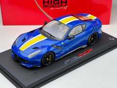 Xe Mô Hình (V) Ferrari F12 TDF Azzurro Dino 1:18 BBR ( Xanh Sọc Vàng )