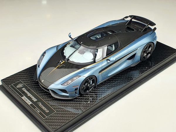 Xe mô hình Koenigsegg Regera 1:18 FrontiArt (Horizon Blue)