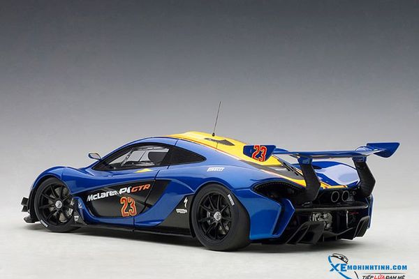 Xe Mô Hình McLaren P1 GTR 1:18 Autoart ( Xanh dương sọc Vàng )