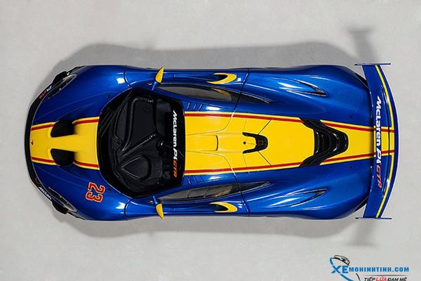 Xe Mô Hình McLaren P1 GTR 1:18 Autoart ( Xanh dương sọc Vàng )