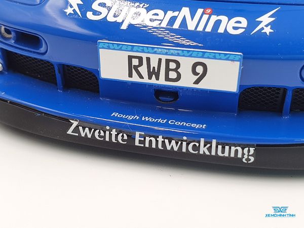 Xe Mô Hình Porsche RWB #9 Hong Kong 2019 1:18 GTSpirit ( Xanh )