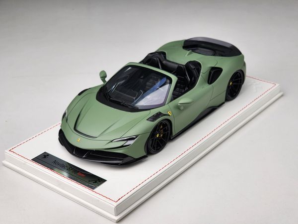 Xe Mô Hình Ferrari Novitec SF90 Spider 1:18 BBR ( Xanh Lá Nhám )