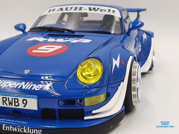 Xe Mô Hình Porsche RWB #9 Hong Kong 2019 1:18 GTSpirit ( Xanh )