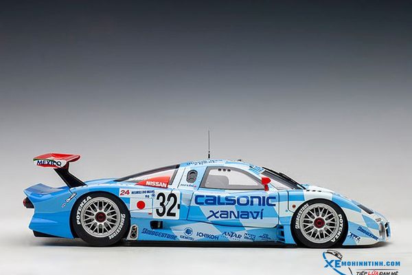 Xe Mô Hình Nissan R390 GT1 Lemans 1998 K.HOSHINO, A.SUZUKI, M.KAGEYAMA #32 1:18 Autoart ( Xanh )