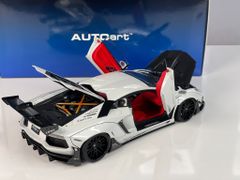 Xe Mô Hình Lamborghini Aventador Liberty Walk LB-Works Limited Edition 1:18 Autoart (Trắng Metallic)