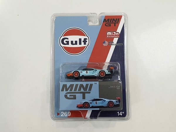 Xe Mô Hình Ford GT GTLM Gulf LHD 1:64 MiniGT ( Xanh )