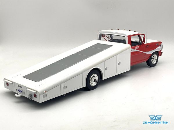 Xe Mô Hình Ford Ramp Truck 1970 F350 1:18 ACME ( Trắng Đỏ )