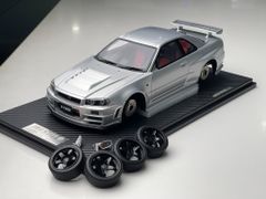 Xe Mô Hình Nissan Skyline R34 Z-Tune 1:18 One Model ( Bạc )