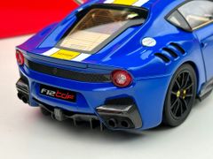 Xe Mô Hình Ferrari F12 TDF Azzurro Dino 1:18 BBR ( Xanh Sọc Vàng )