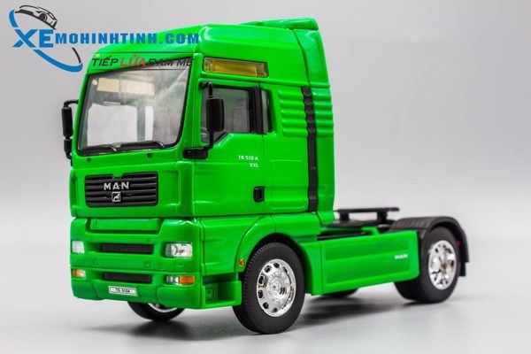 XE MÔ HÌNH MAN TG510A TRACTOR 1:32 WELLY (XANH LÁ)