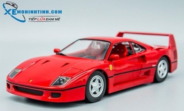 XE MÔ HÌNH FERRARI F40 1:24 BBURAGO (ĐỎ)