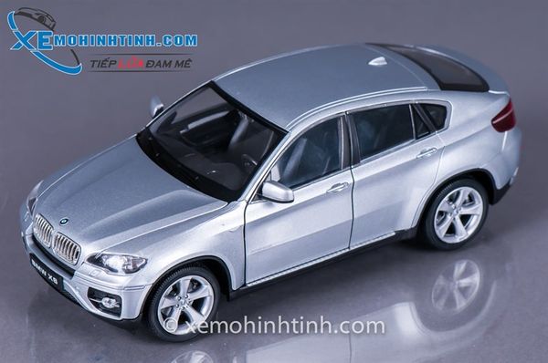 XE MÔ HÌNH BMW X6 1:24 WELLY (BẠC)