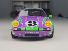 Xe mô hình Porsche 911 RSR - Purple Hippy Tribute- 1973 1:18 Solido (Xanh lá- Tím)