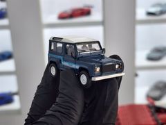 Xe Mô Hình Land Rover Defender 90 County Wagon Stratos Blue LHD 1:64 MiniGT( Xanh )