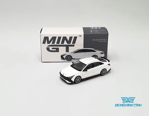 Xe Mô Hình Hyundai ELANTRA N Ceramic White LHD 1:64 Minigt ( Trắng )
