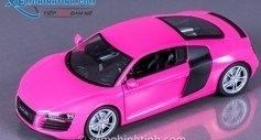 XE MÔ HÌNH AUDI R8 1:24 WELLY (HỒNG)