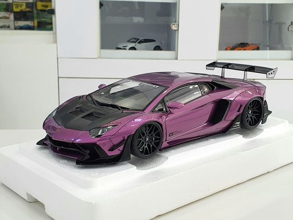 Xe Mô Hình Liberty Walk LB-Works Lamborghini Aventador Limited Edition (Viola SE30) 1:18 Autoart ( Tím )