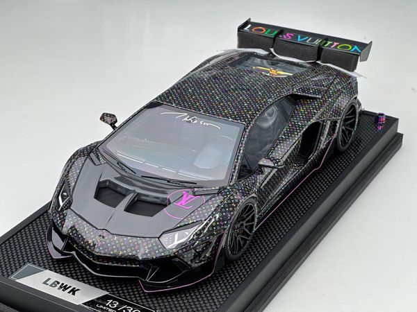 Xe Mô Hình Lamborghi Aventador LBWK 1:18 Timothy & Pierre ( Black LV )