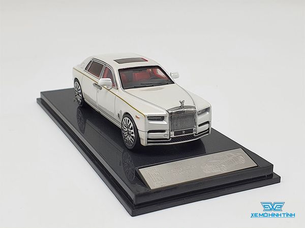 Xe Mô Hình Rolls Royce Phantom Bản 4 Cửa 1:64 ( Trắng Nội Thất Đỏ )