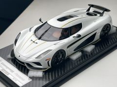 Xe Mô Hình Koenigsegg Regera 1:18 FrontiArt ( Trắng Viên Vàng ) ( 45- 46 - 47 )