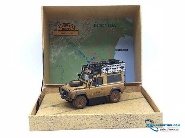 Xe Mô Hình Land Rover 90 ''Camel Trophy'' Borneo 1985 1:43 Almost Real ( Vàng Bụi )