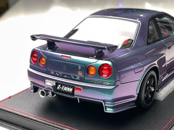 Xe Mô Hình Nissan Skyline R34 Z-Tune 1:18 One Model ( Tím Biến Màu )