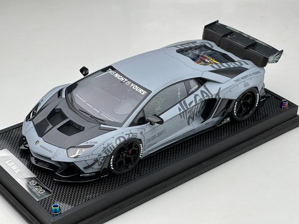 Xe Mô Hình Lamborghi Aventador LBWK 1:18 Timothy & Pierre ( Black Grey )