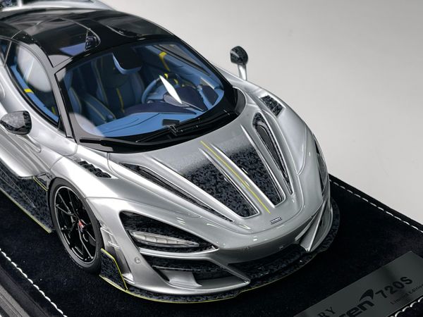 Xe Mô Hình McLaren 720S 1:18 Mansory limited 99psc ( Silver) ( 71 - 73 )