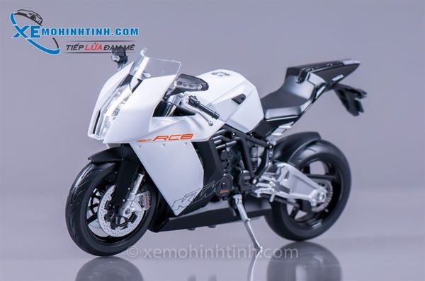 XE MÔ HÌNH KTM 1190 RC8 1:10 WELLY (TRẮNG)