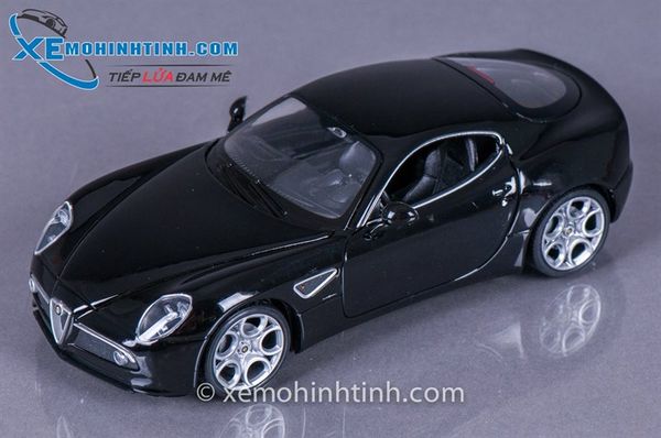 XE MÔ HÌNH ALFA ROMEO 8C COMPETIZIONE 1:24 WELLY (ĐEN)