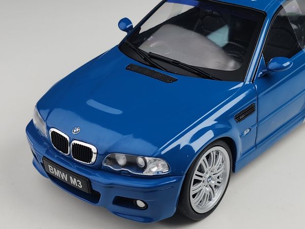 Xe mô hình BMW E46 M3 - Laguna Seca Blau - 2000 1:18 Solido (Blue)