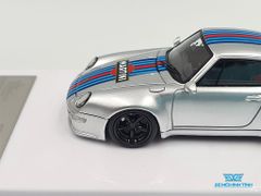 Xe Mô Hình Porsche 400R(993) Gunter Werks Martini 1:64 Fuelme ( Bạc )