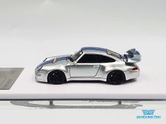 Xe Mô Hình Porsche 400R(993) Gunter Werks Martini 1:64 Fuelme ( Bạc )