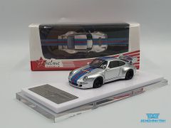 Xe Mô Hình Porsche 400R(993) Gunter Werks Martini 1:64 Fuelme ( Bạc )