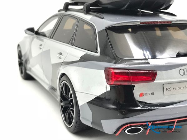 Xe Mô Hình Audi RS6 Camouflage Xffmw Exclusive Custom Speacial Edition 1:18 GTSpirit ( Bạc camo )