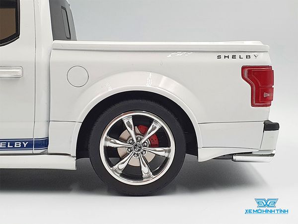 Xe Mô Hình Ford Shelby F-150 Pickup Snake 2019 1:18 GTSpirit ( Trắng Xanh )