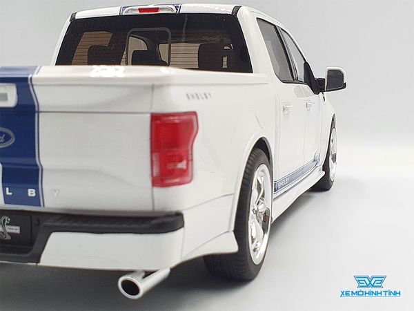 Xe Mô Hình Ford Shelby F-150 Pickup Snake 2019 1:18 GTSpirit ( Trắng Xanh )