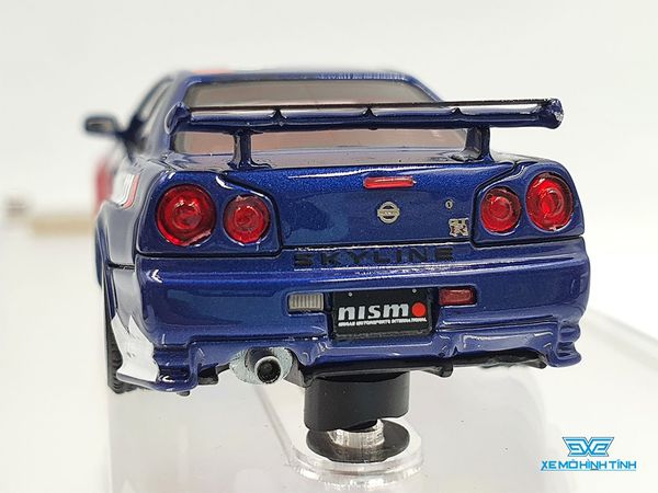 Xe Mô Hình Nismo R34 GT-R R-tune Launch Ver.Tas 1:64 Ignition Model (Xanh)