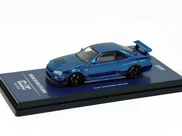 Xe Mô Hình Nissan Skyline GT-R (R34) CLDC Magazine Edition 1:64 INNO ( Xanh Carbon )