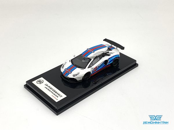 Xe Mô Hình Lamborghini Aventador LB 1.0 Có Mui 1:64 JEC ( Martini )