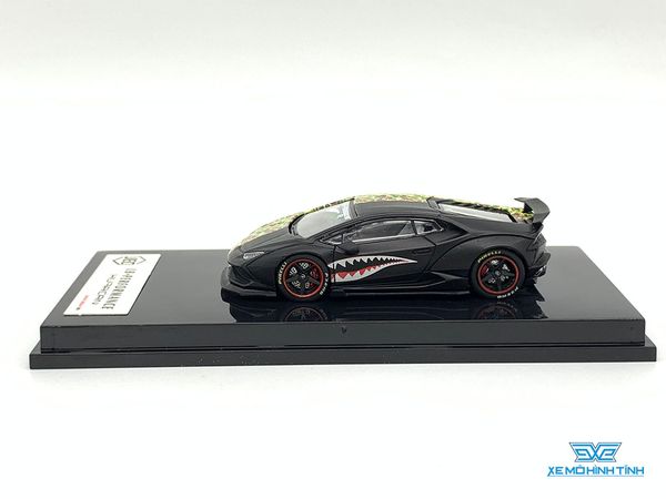 Xe Mô Hình Lamborghini Huracan LB Cá Mập Limited 999pcs 1:64 JEC ( Đen Camo )