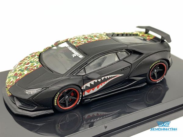 Xe Mô Hình Lamborghini Huracan LB Cá Mập Limited 999pcs 1:64 JEC ( Đen Camo )