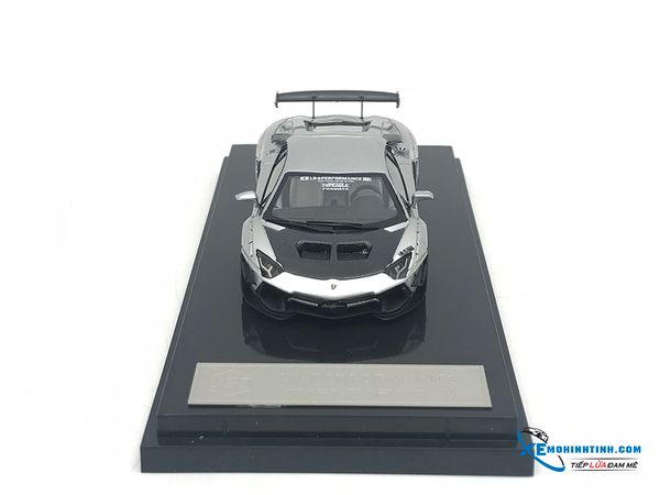 Xe Mô Hình Lamborghini Aventador 2.0 LB 1:64 JEC ( Màu Chrom )