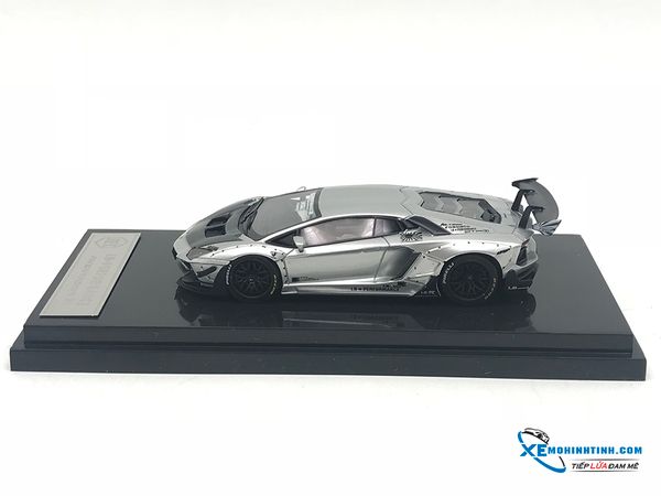 Xe Mô Hình Lamborghini Aventador 2.0 LB 1:64 JEC ( Màu Chrom )