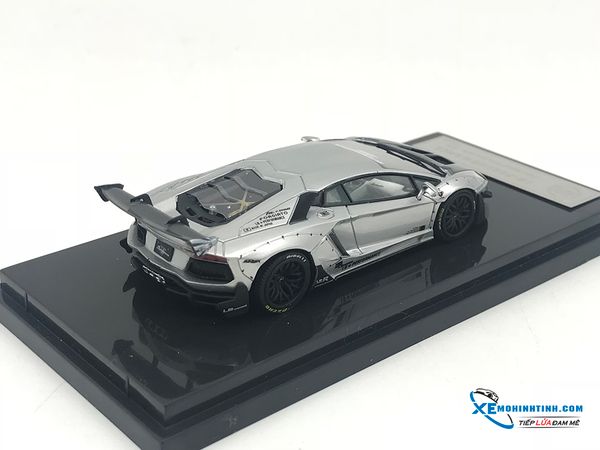 Xe Mô Hình Lamborghini Aventador 2.0 LB 1:64 JEC ( Màu Chrom )